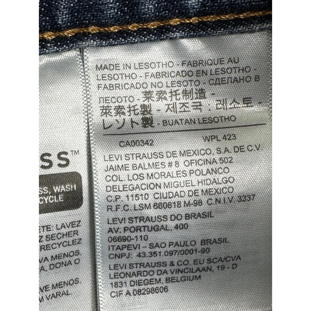 Levi's 505 Regular Fit Cut Off Denim Shorts Men's 34 Blue Medium Wash Frayed Hem